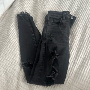 american eagle size 2 regular black jeggings